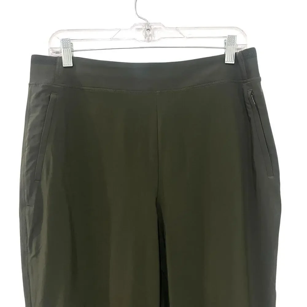 Athleta Olive Green Jogger with zip pant leg Size 14